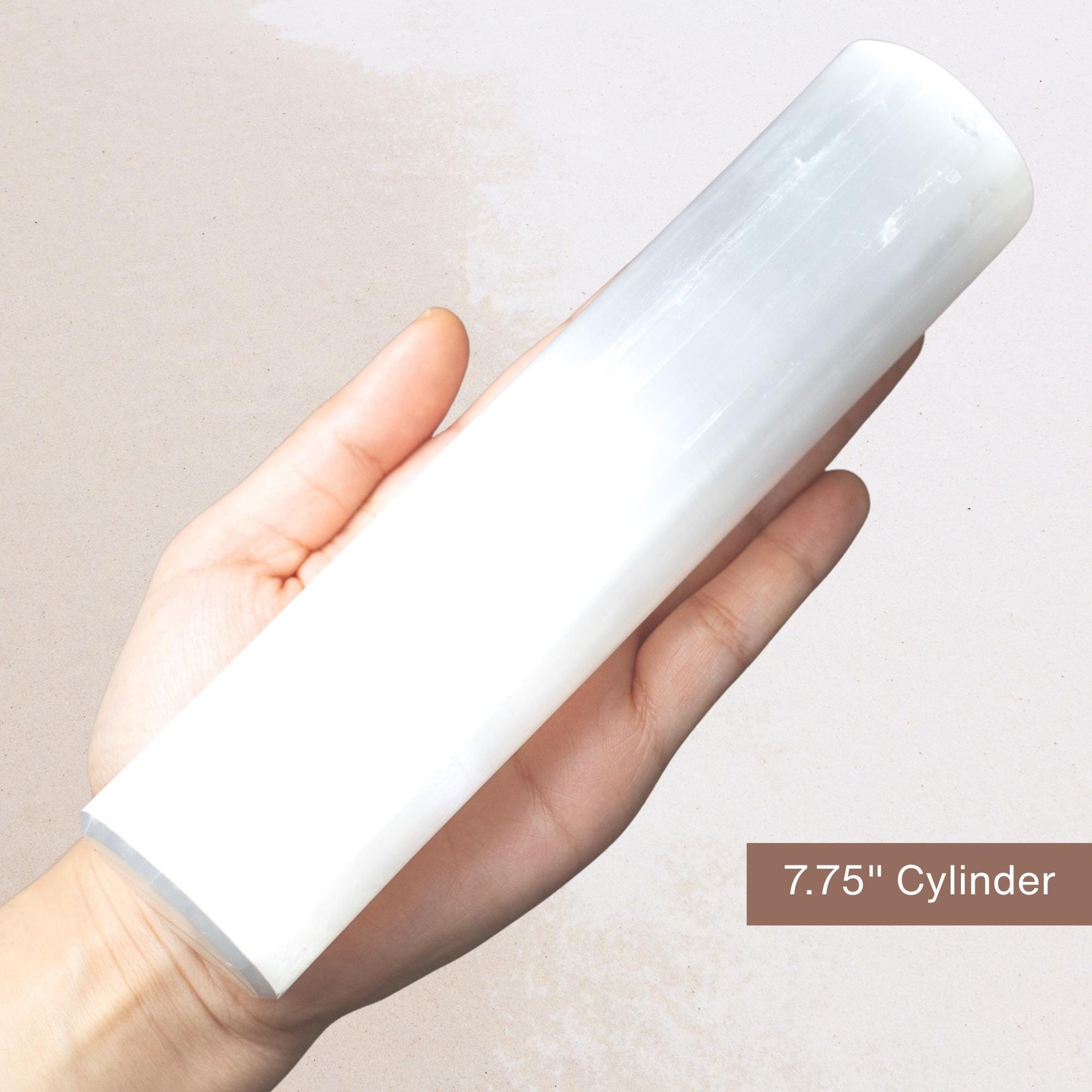 Selenite Cylinder Natural Crystal Bracelet Holder Display Decor Gift Choose Size