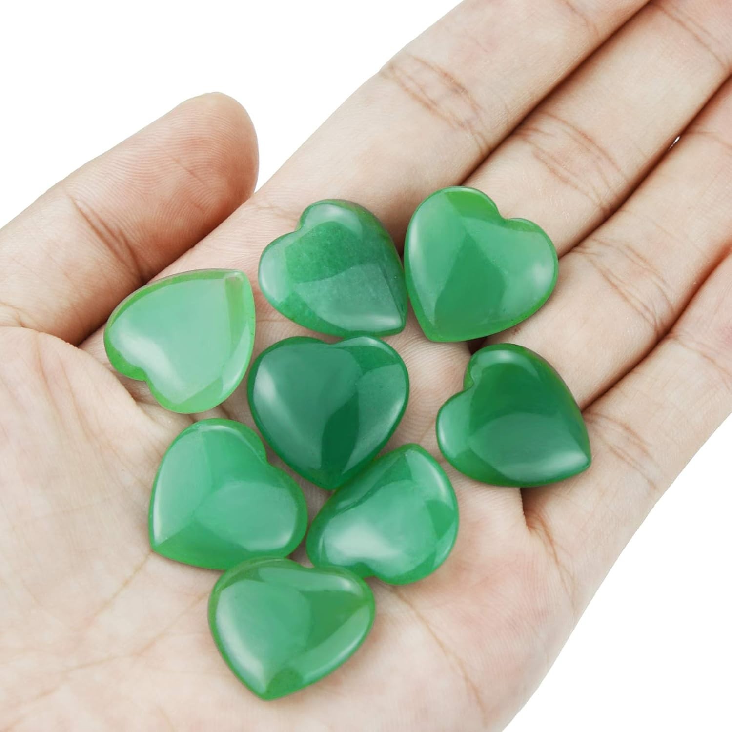 Cherished 0.8 Inch Aventurine Heart Stones – Chakra Balancing & Stress Relief