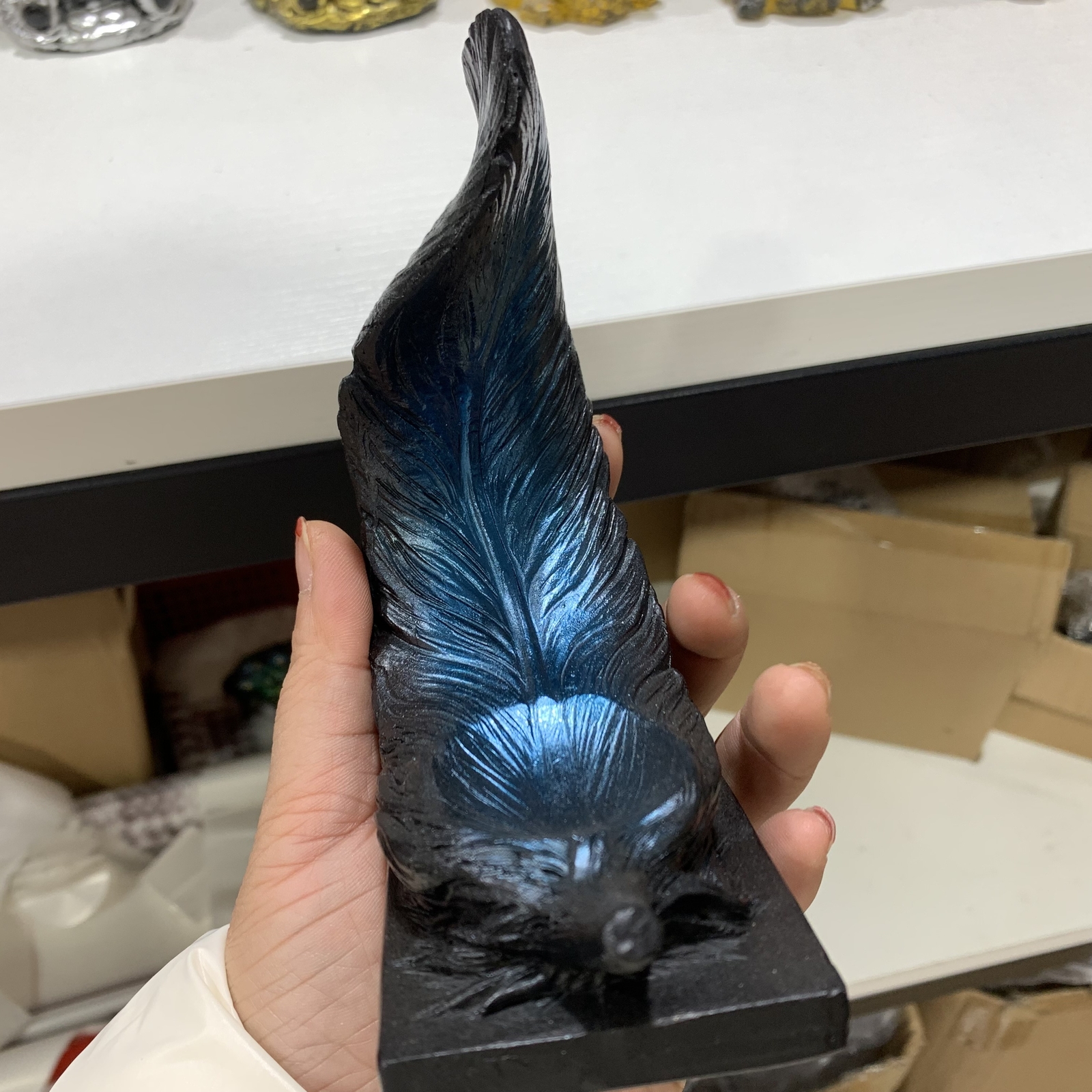 Feather Snake Reality Sphere bracket base natural Crystal ball holder