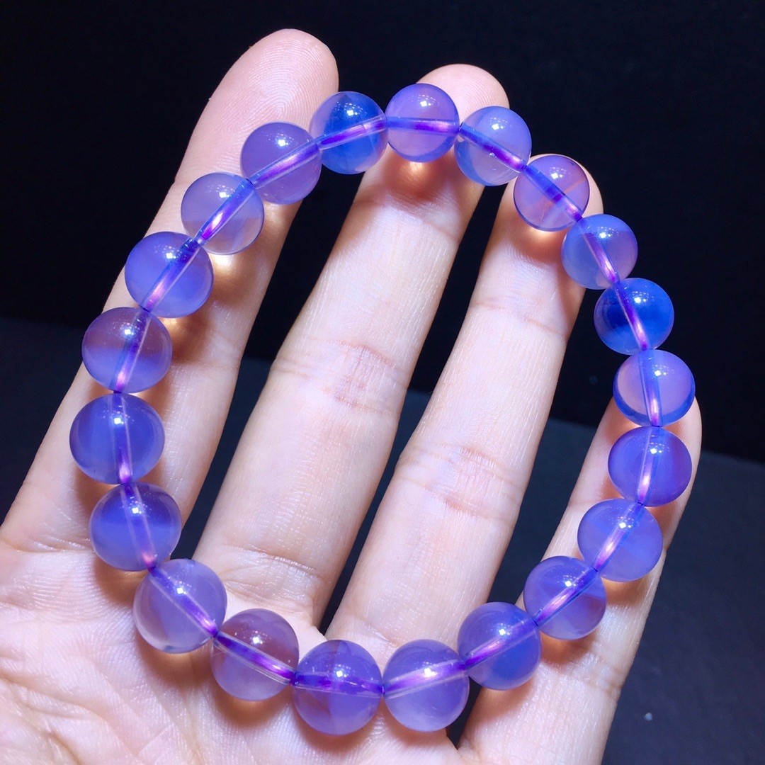 Natural Amethyst Crystal Lilac Purple Cream Body Chain