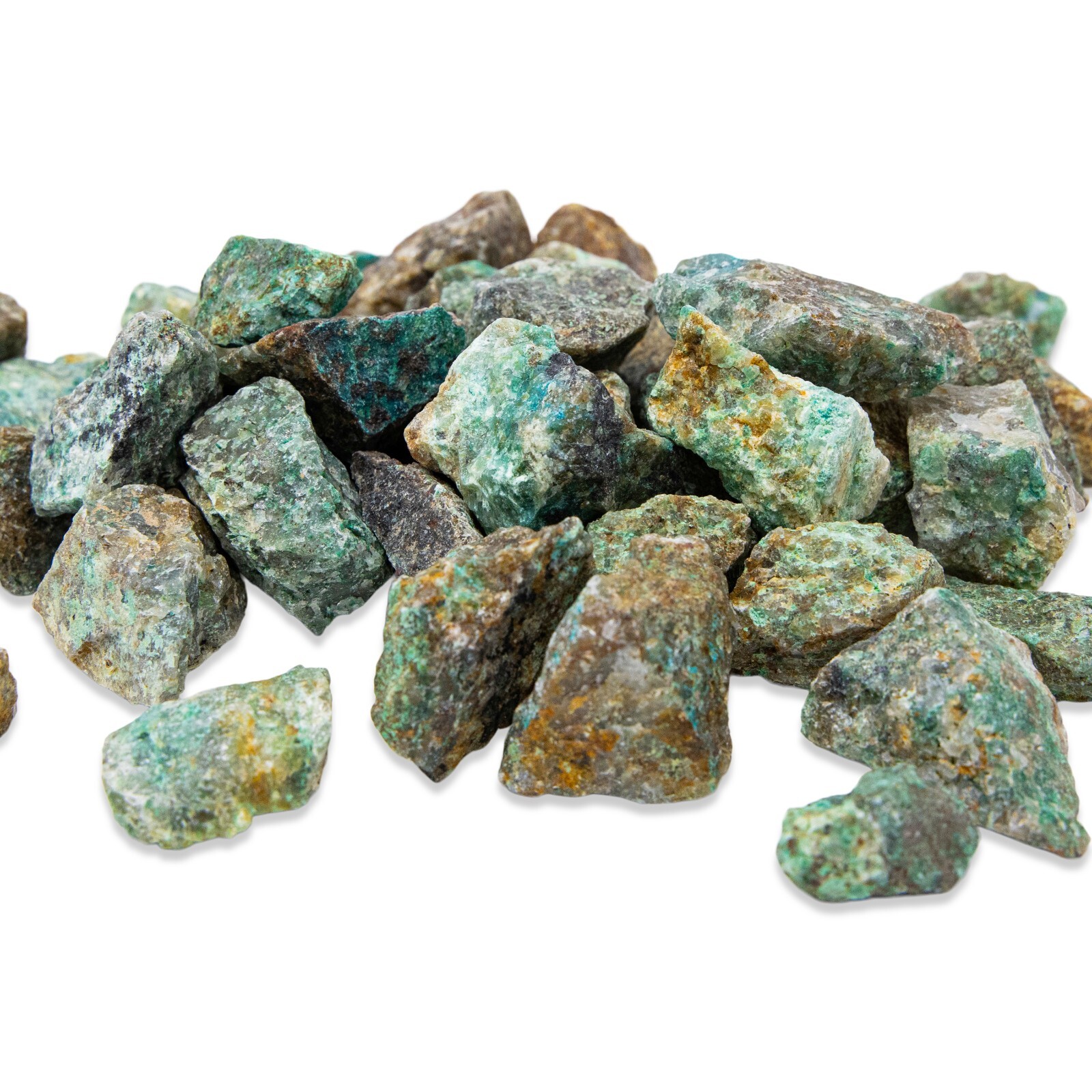 Rough Chrysocolla Crystals – Bulk Raw Gemstones – Healing Crystals from Brazil