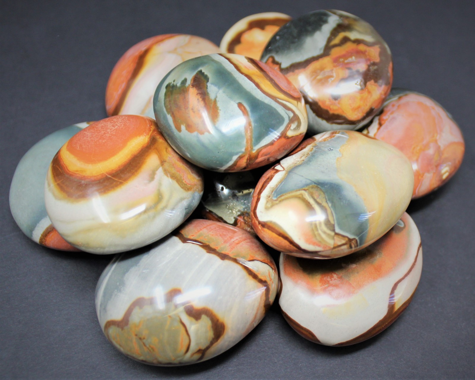 Polychrome Jasper Palm Stone Crystals Wholesale Bulk Lot (Natural Desert Jasper)