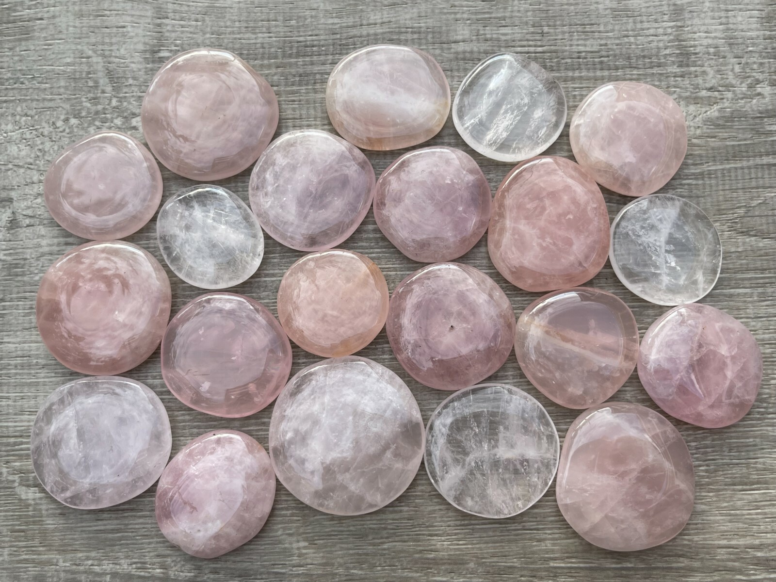 Rose Quartz Smooth Stone,1.5″-2″ Polished Rose Quartz Palm Stone, Wholesale Lot