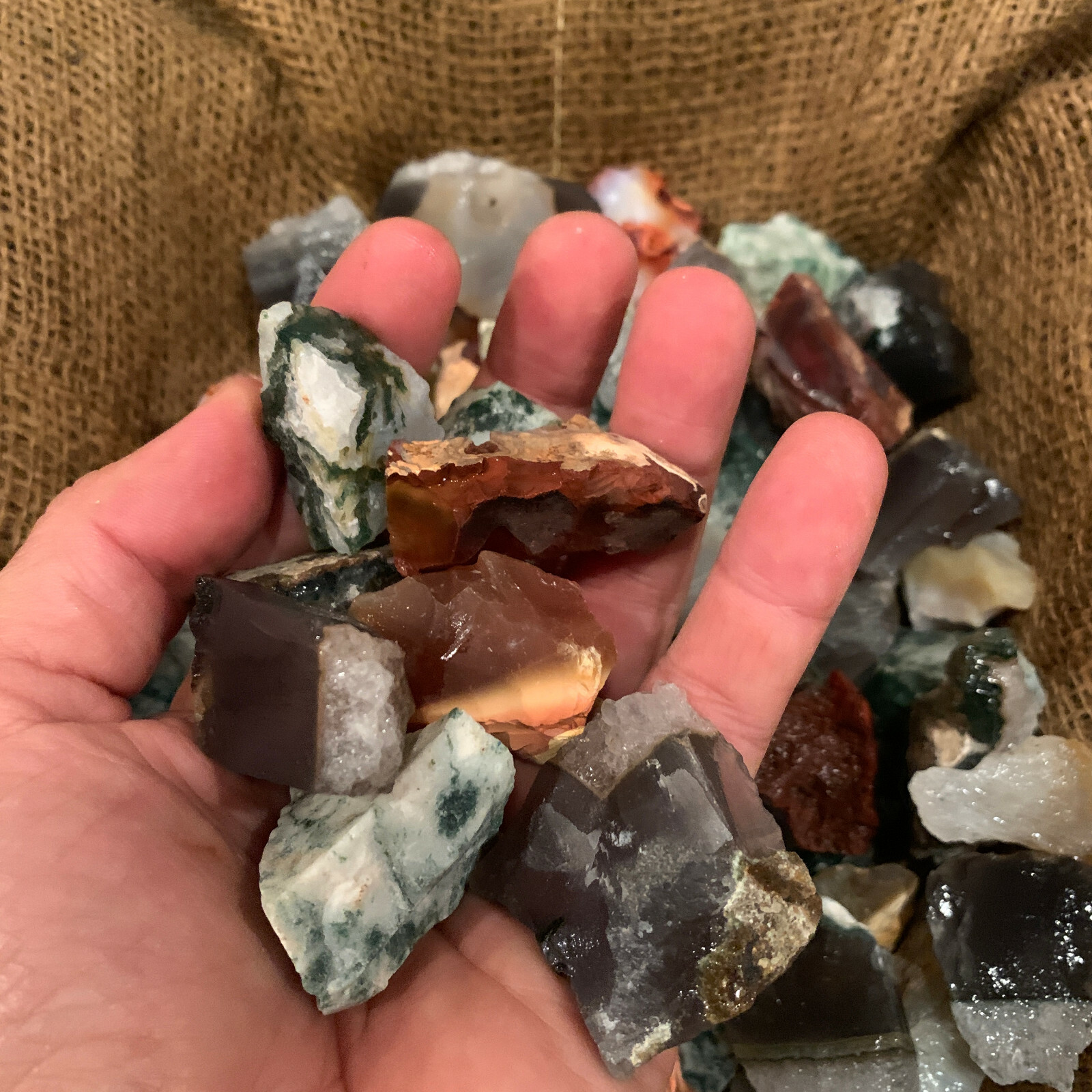 2000 Carat Lots of Unsearched Natural MIXED Agate Rough+ A FREE Faceted gemstone