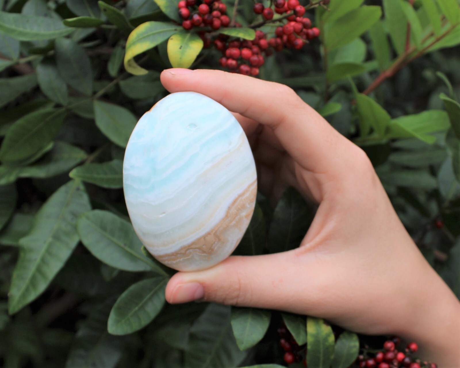 LARGE Caribbean Calcite Palm Stones – Hand Polished Carribean Calcite Crystals