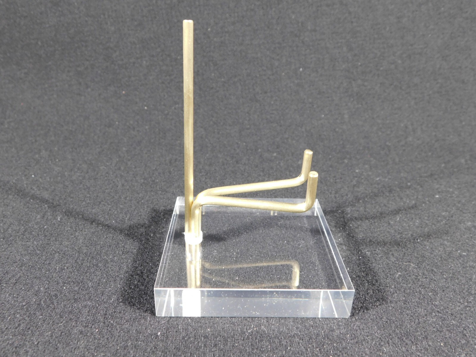 Easel Display Stand Brass Medium Size Adjustable Clear Acrylic Base