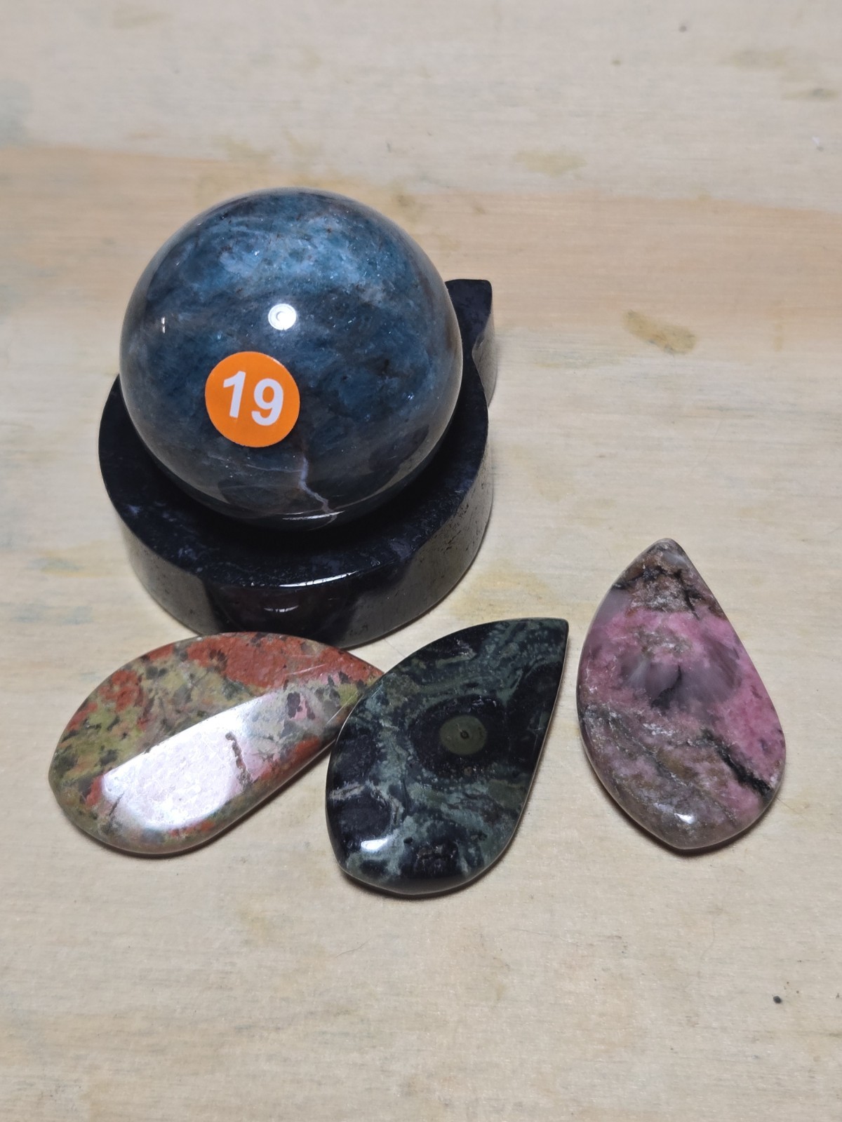 Cute Mini Collection! Mixed Materials-apatite, Moss Agate Mini Holder & Cabs!O19