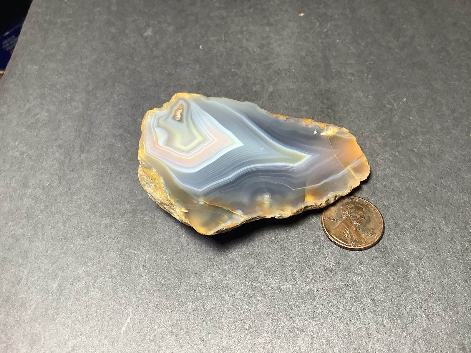 Sumatra Flame Agate Specimen, Face Polished, 45x75x15mm, 2.7oz, #659