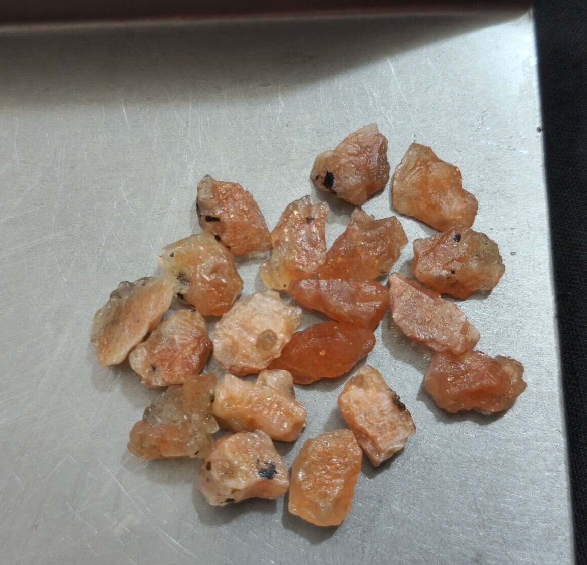 AA+ Ultimate Sunstone Raw 18 Pcs Lot Size 12-14 MM Sunstone Rough Loose Gemstone