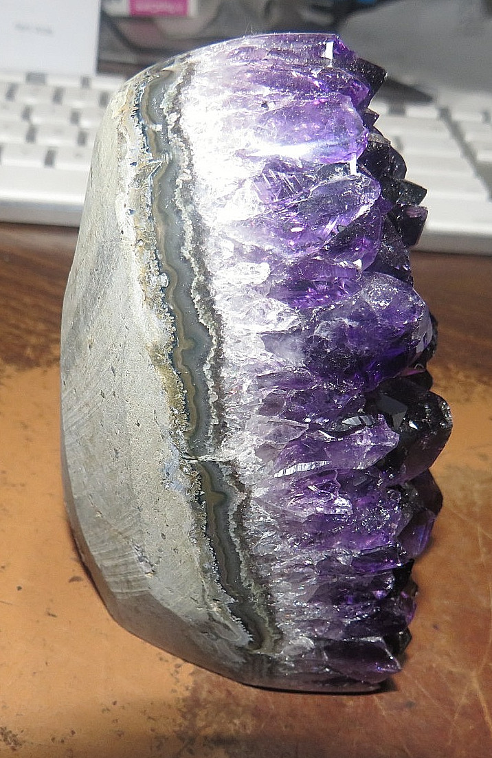 LARGE POLISHED AMETHYST CRYSTAL CLUSTER GEODE FROM URUGUAY CATHEDRAL
