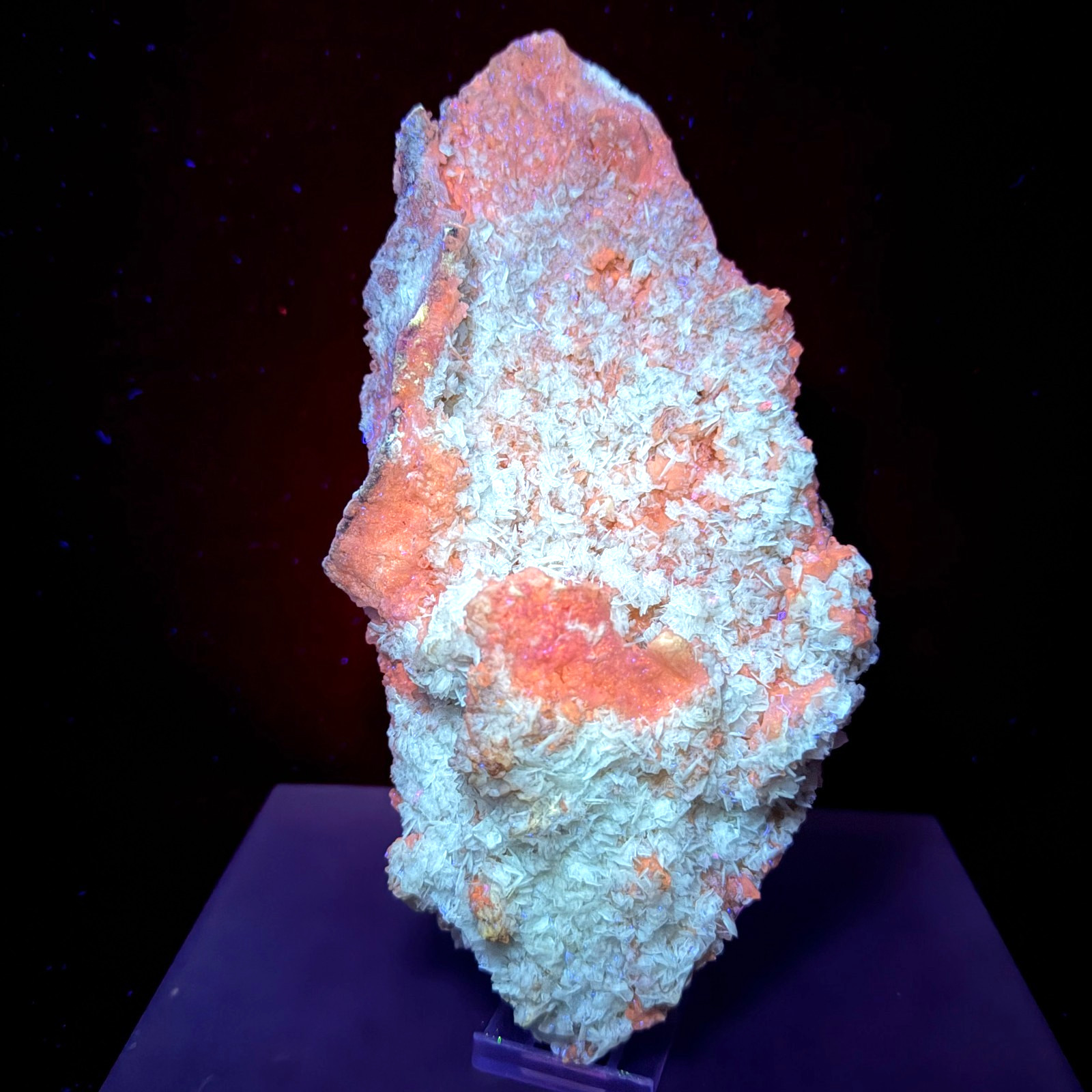 Large Fluorescent Barite, Fluorite, Calcite: Rosiclare, Hardin Co., Illinois