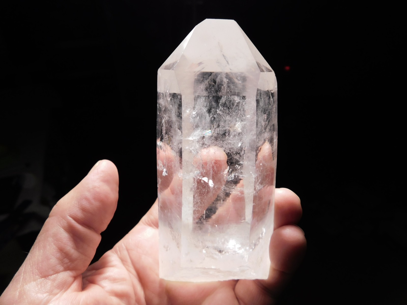 LARGER! SUPER Translucent LEMURIAN Quartz Crystal From Brazil 417gr