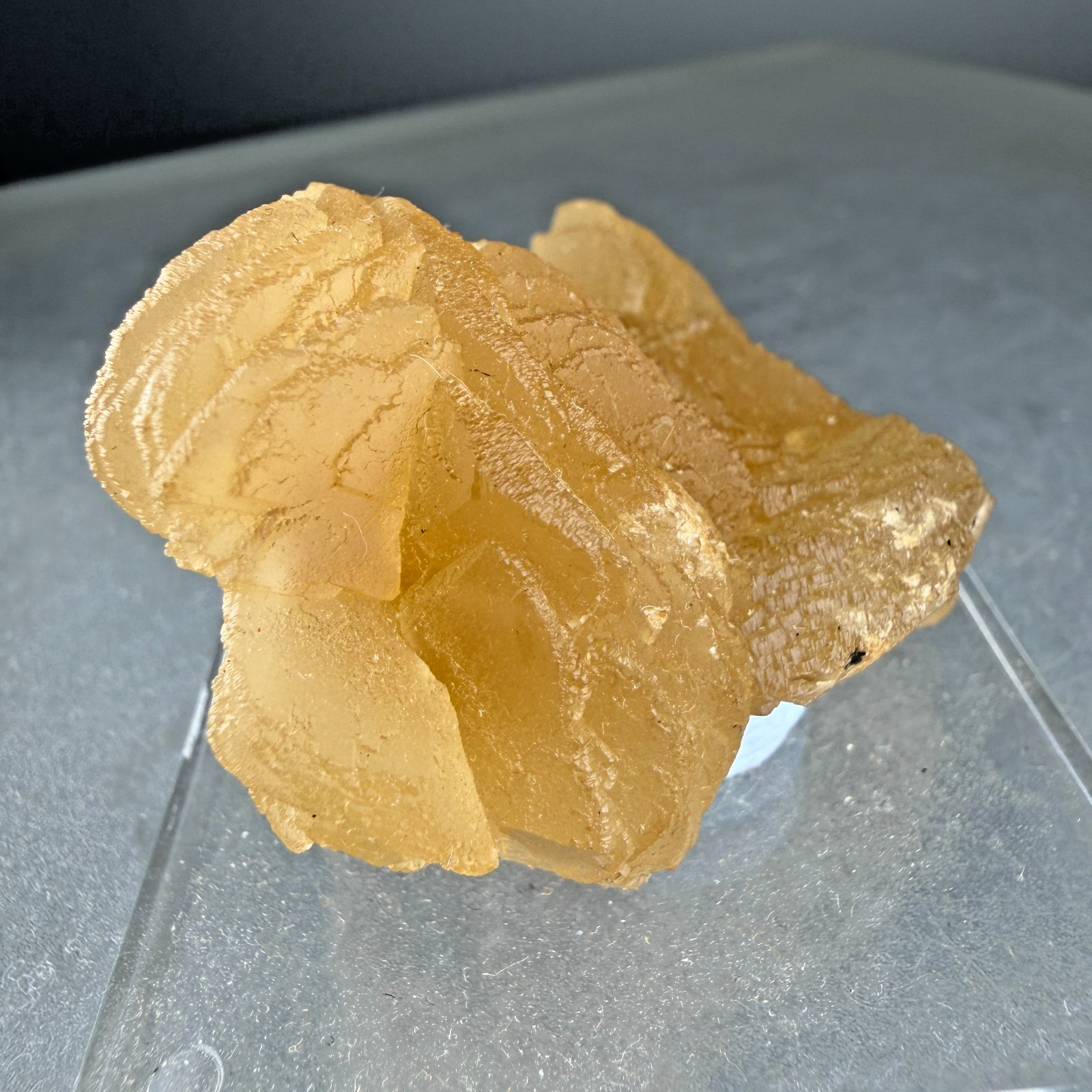 Nice Orange Calcite Crystals: Minerva No. 1 Mine, Hardin County, Illinois