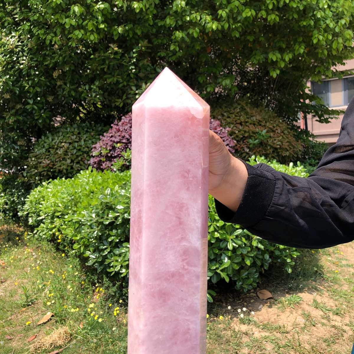10.09LB Large Natural Powder Crystal Column Wand Obelisk Mineral Healing 5050