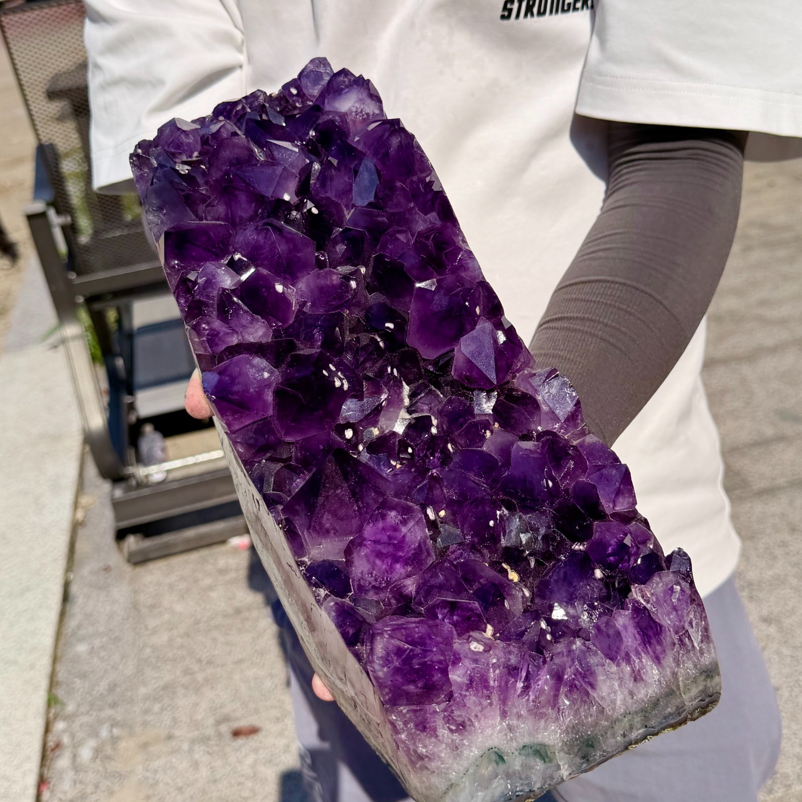 16.39lb Natural Amethyst geode quartz cluster crystal specimen Healing