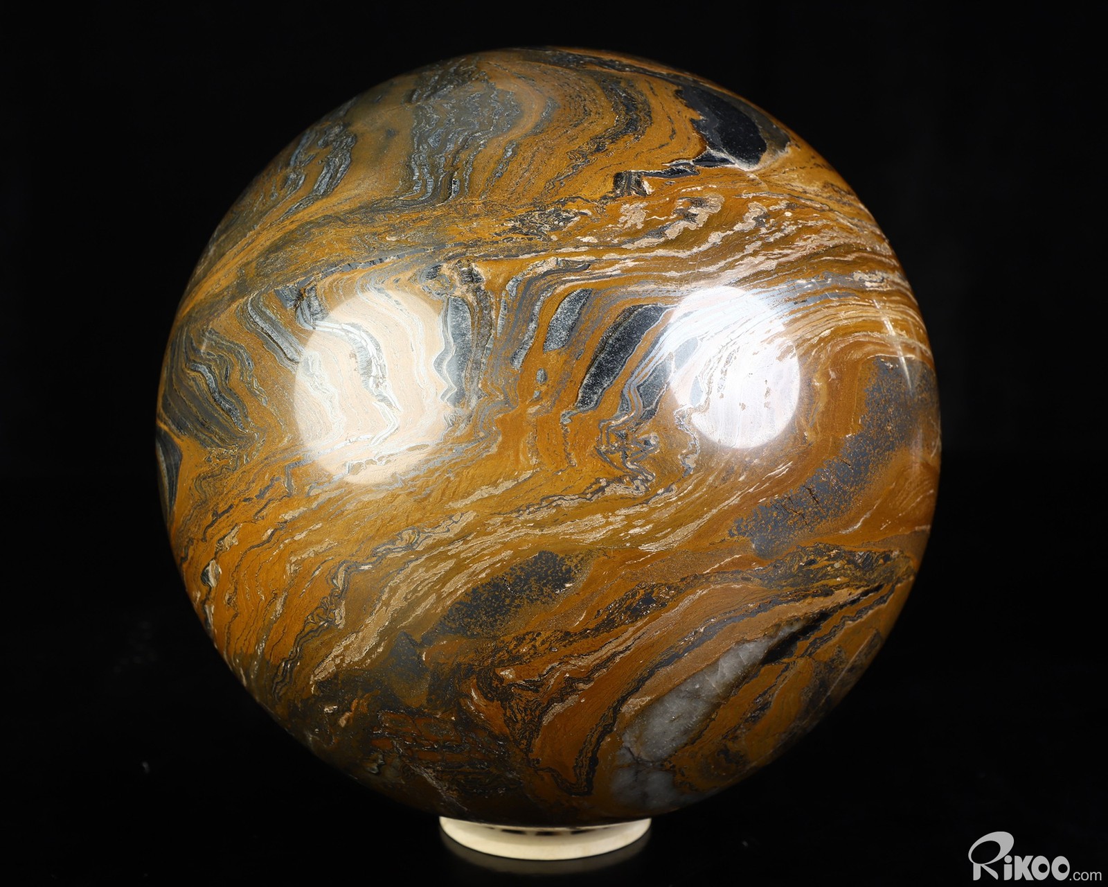 6.9″ Tiger Iron Eye Hand Carved Crystal Ball/Sphere, Crystal Healing