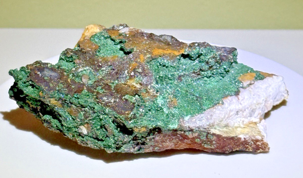 BURNISHED Malachite on Limonite Matrix Mineral Specimen from Morocco