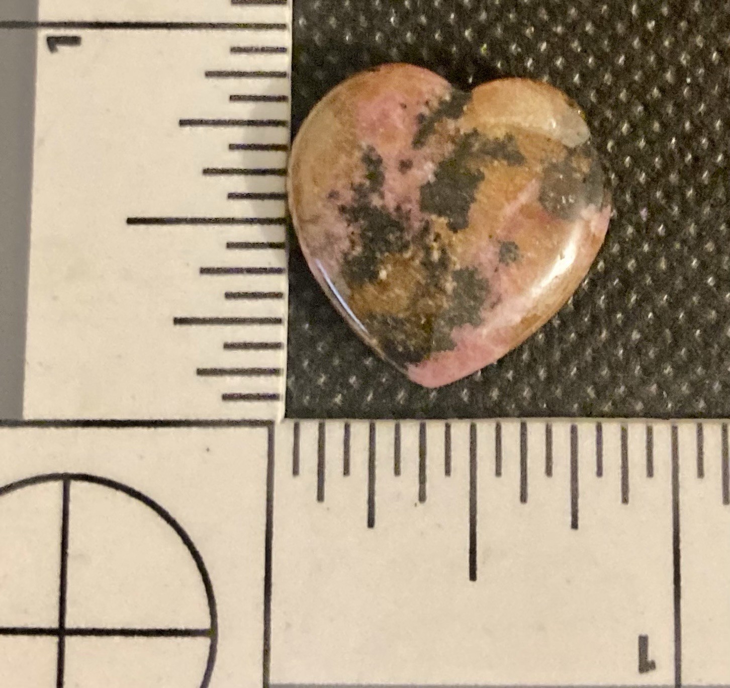 Rhodonite Stone Handcrafted 20mm Hearts Lot 0f 5