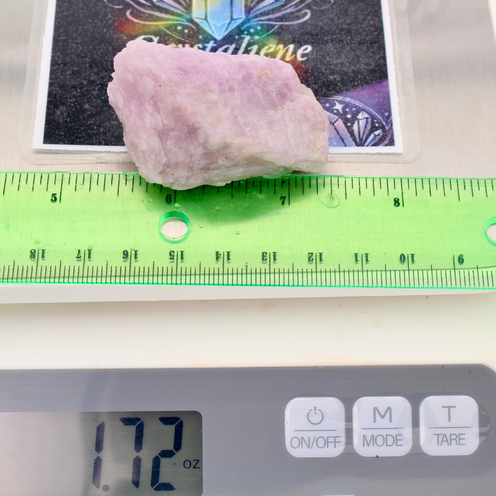 1.7oz UV ACTIVE Kunzite Nigeria Purple Lilac Raw Natural Rough Crystal Mineral