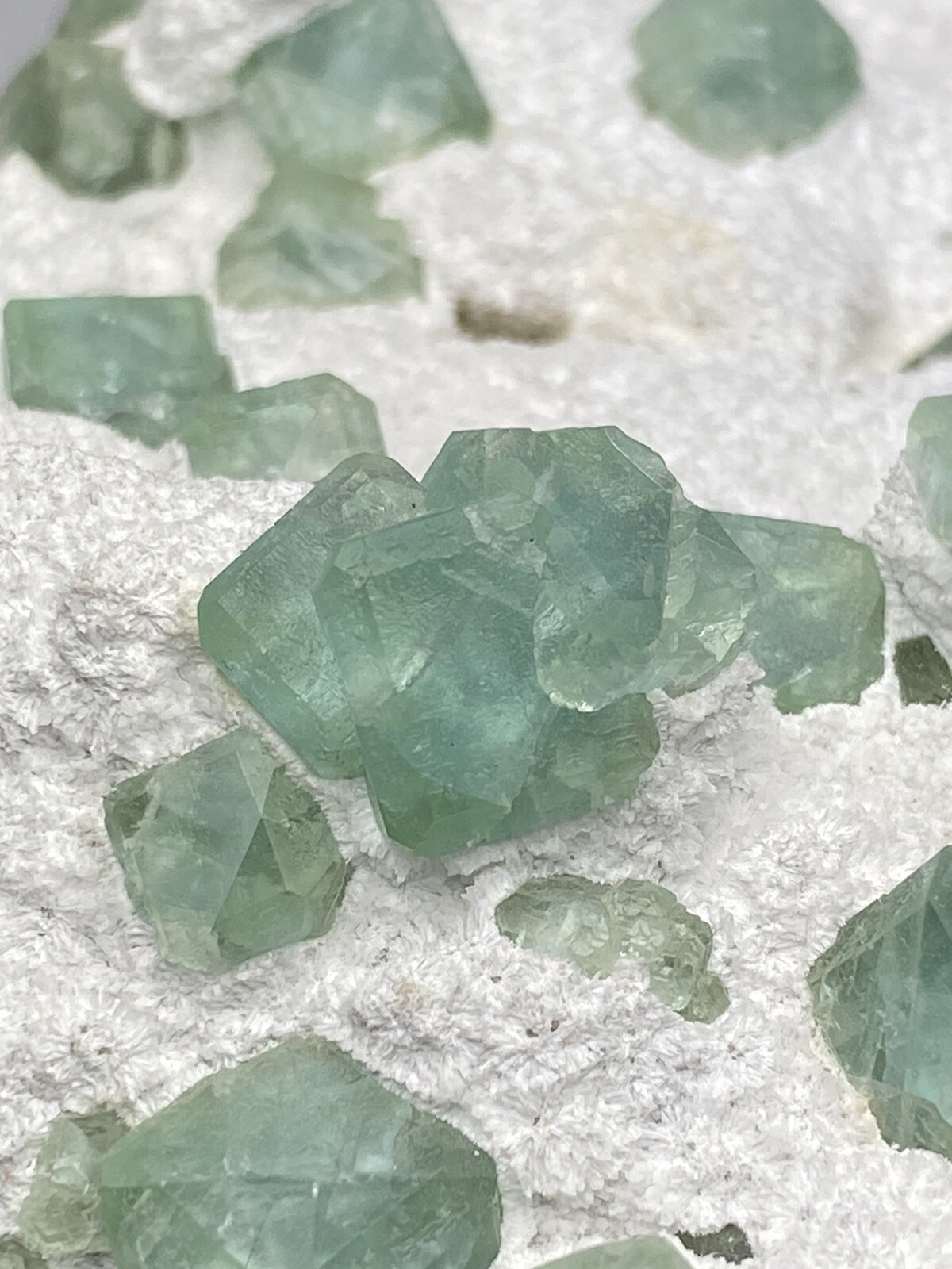 — Large Cabinet Complex Green Fluorite With Beveled Edges — Czech Republic