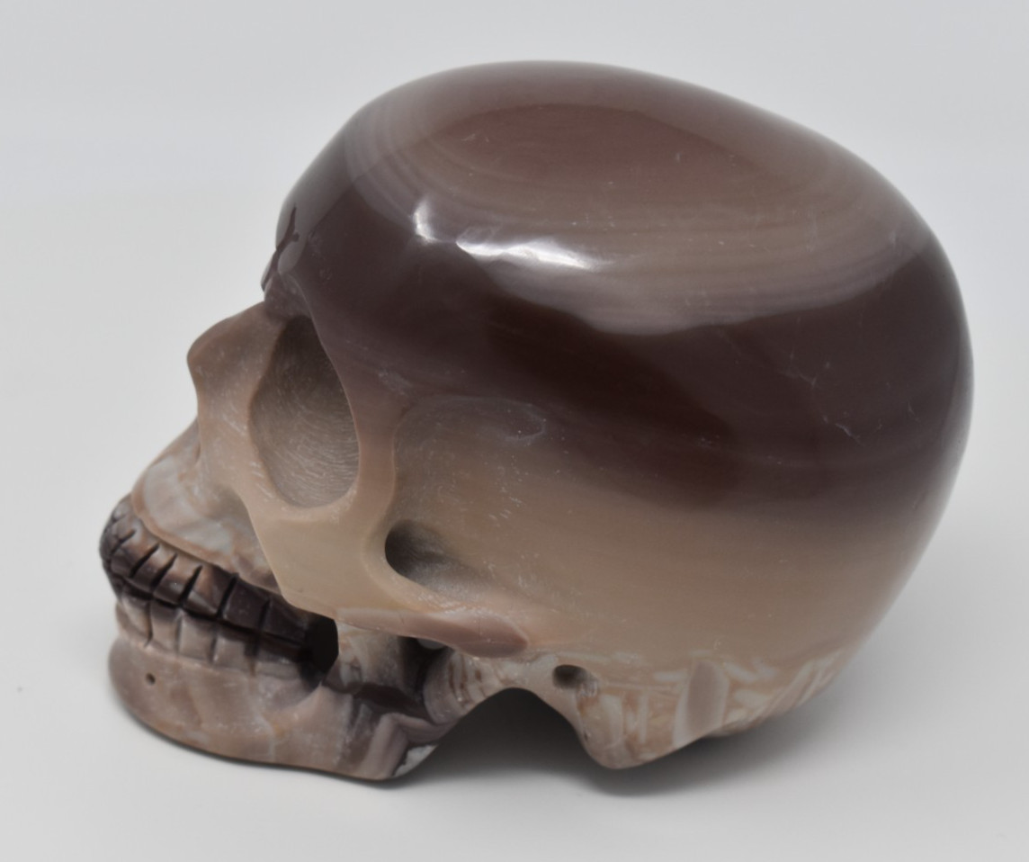 Jasper Hand Craved Skull 966 grams (2 lb 2.0 oz)