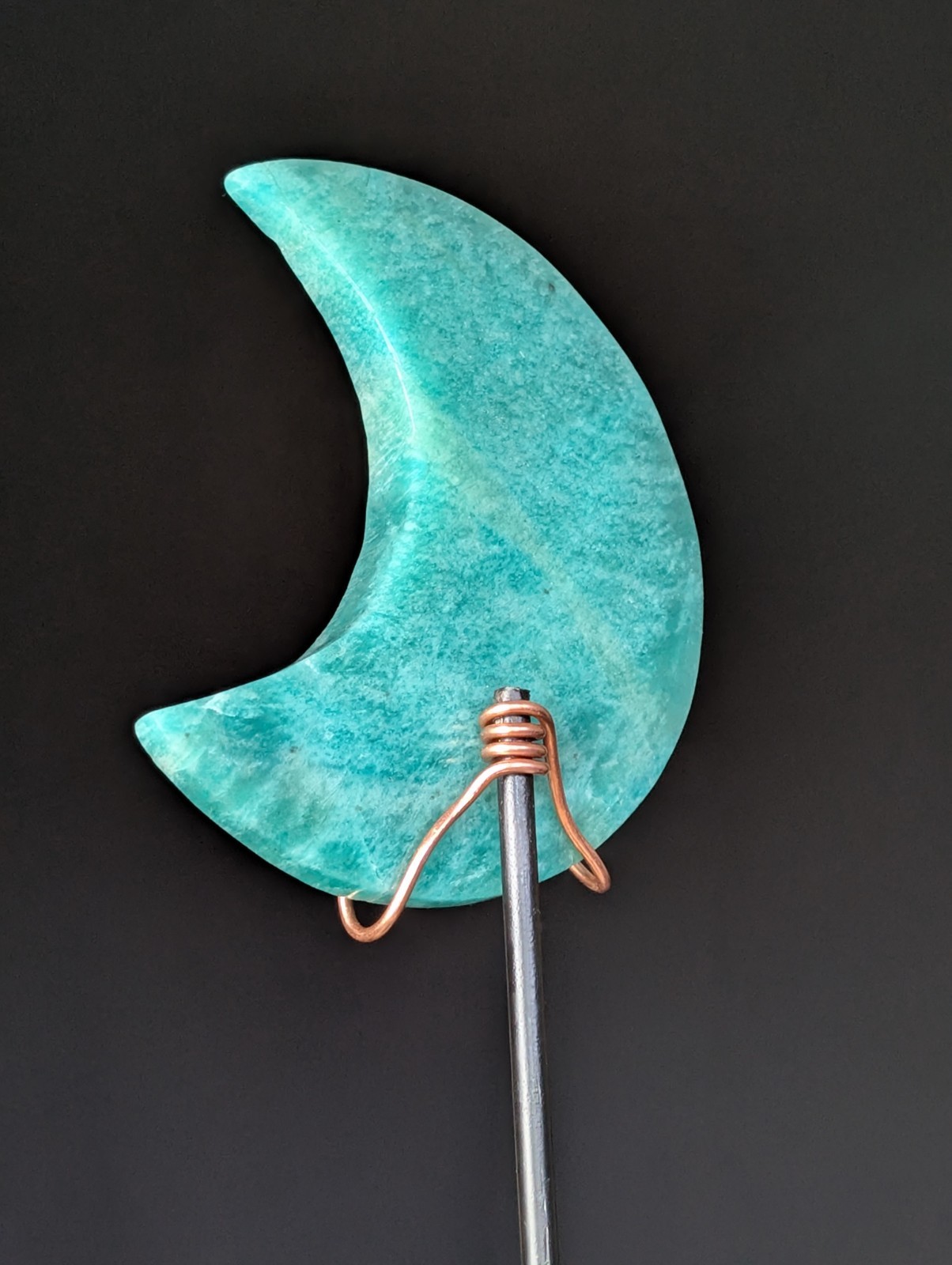 Amazonite Moon Carving Crystal Gemstone Healing