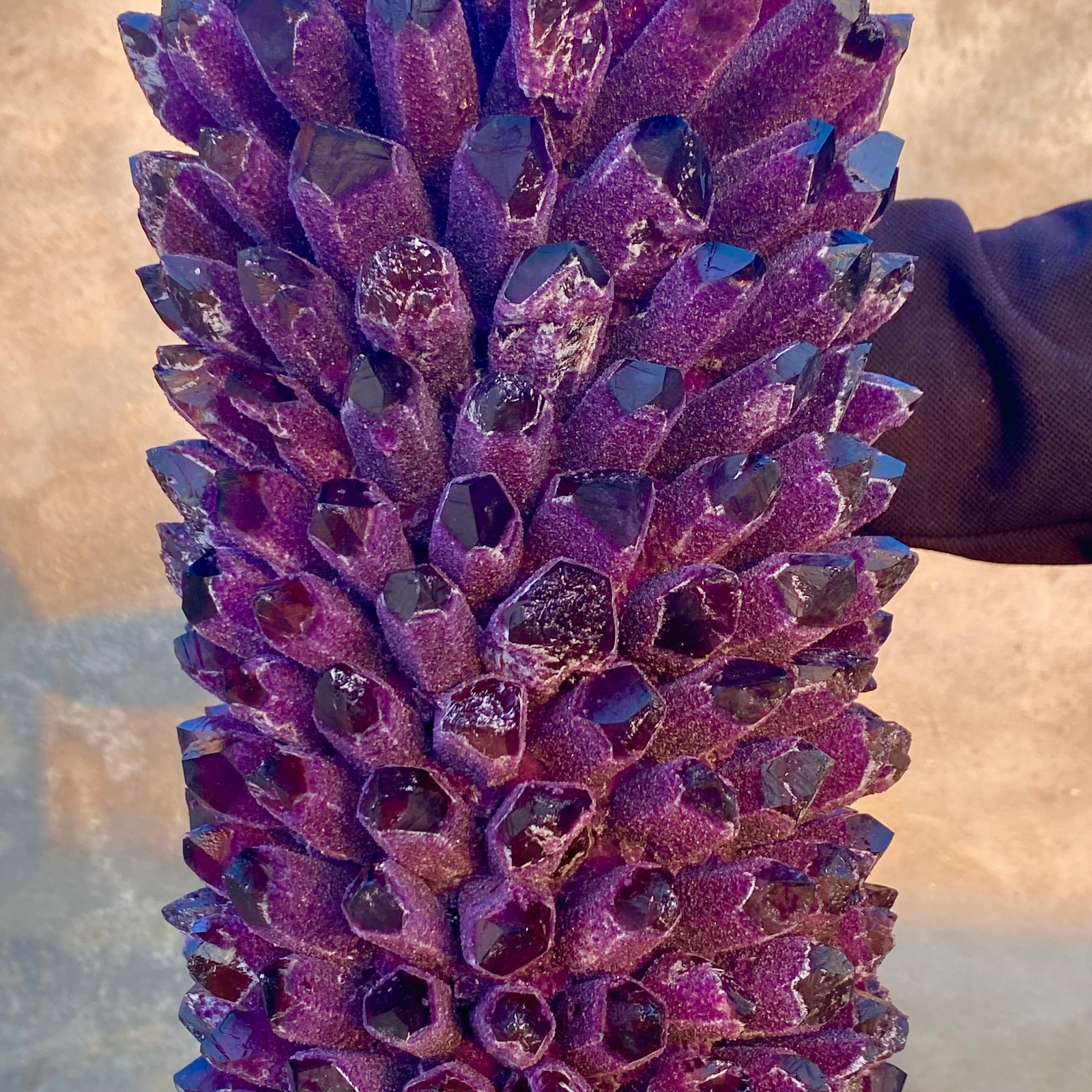 32.73LB Natural Purple Crystal Cluster/Flower Shape Mineral Specimen healing