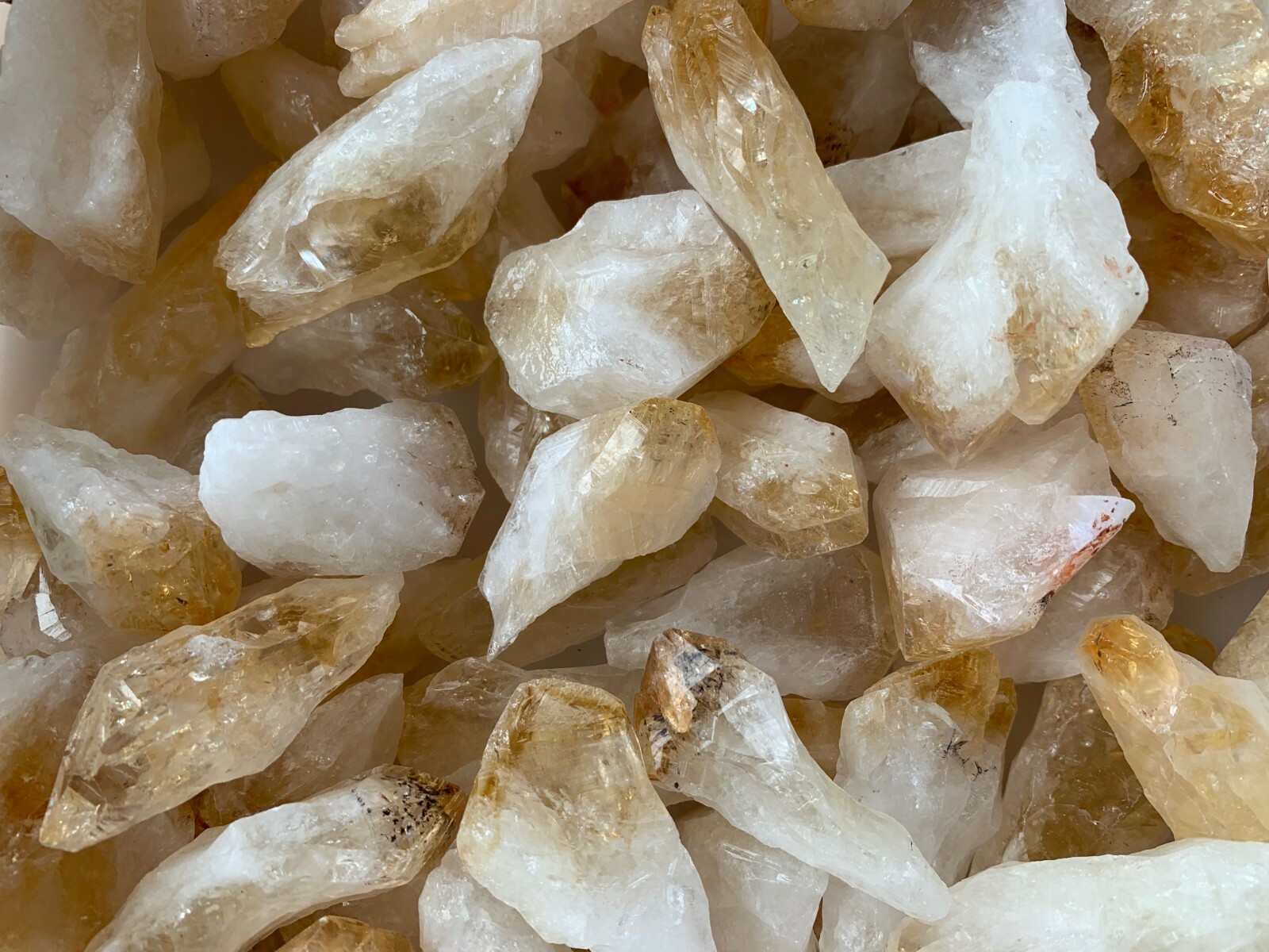 1.25- 2.25″ Brazilian Rough Citrine Point, Success Stone, Wholesale Bulk Lot