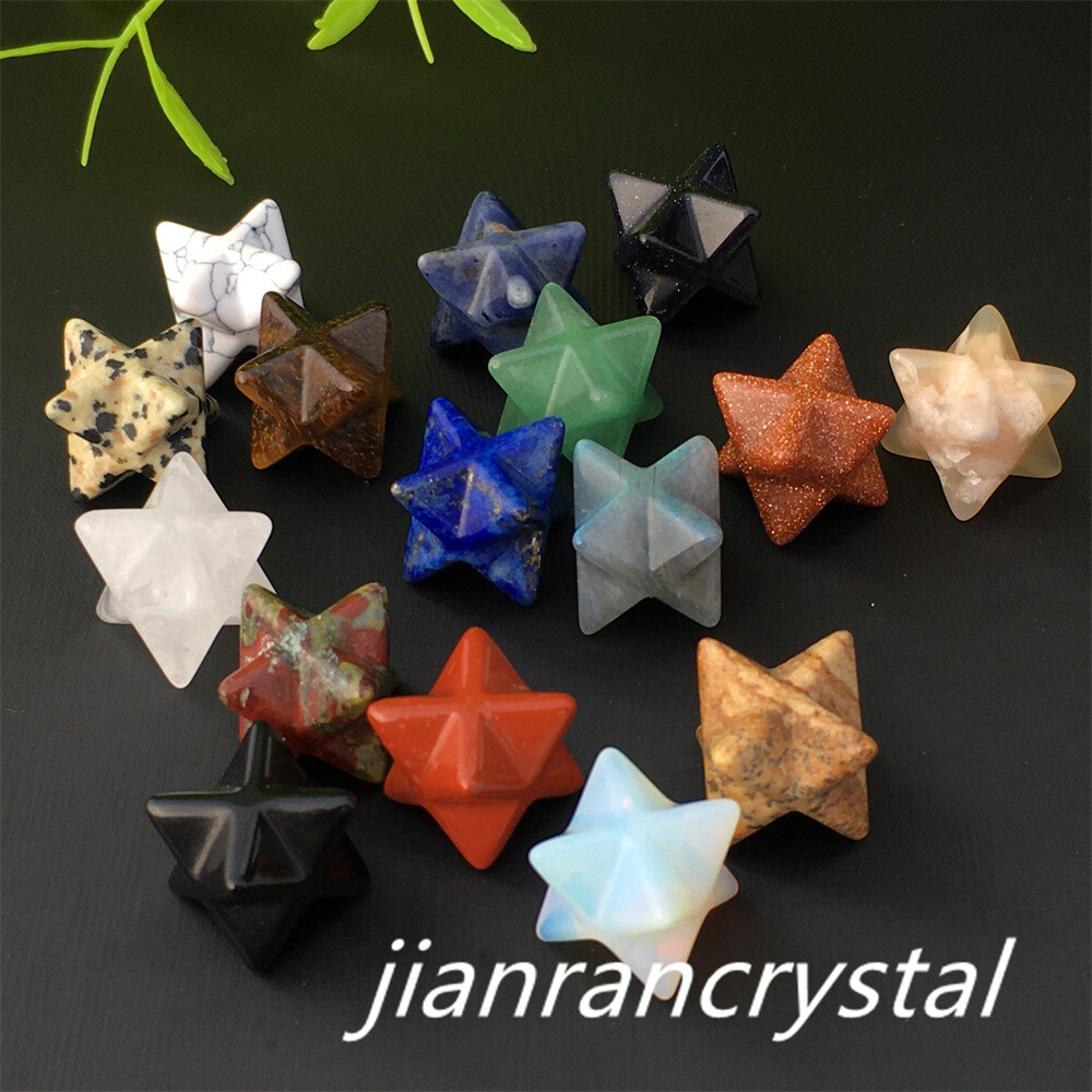 10pcs Mix Natural quartz crystal Merkaba Star carved mini crystal Skull Healing