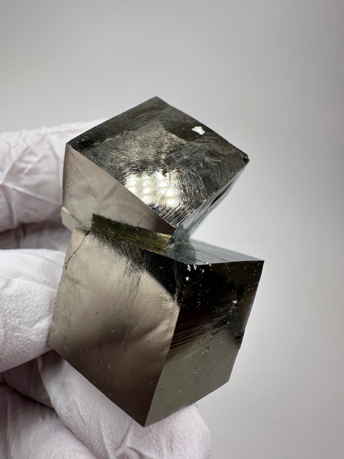 Rare Lusterous Entwined Interlocking Pyrite Cube Cluster_Spain
