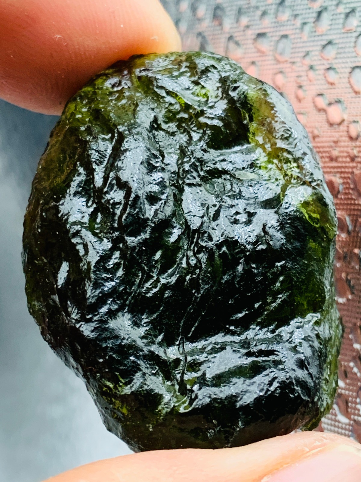 TOP Moldavite Raw Moldavite Crystal from Czech Republic PICcertificate 80CT