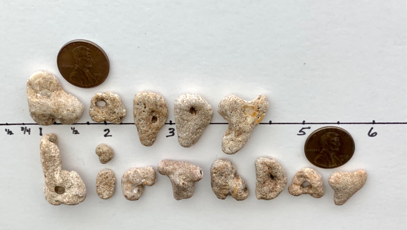 HAPPY BIRTHDAY Beach Stones Natural Rocks Natural Letter Shaped Sign Text hag US
