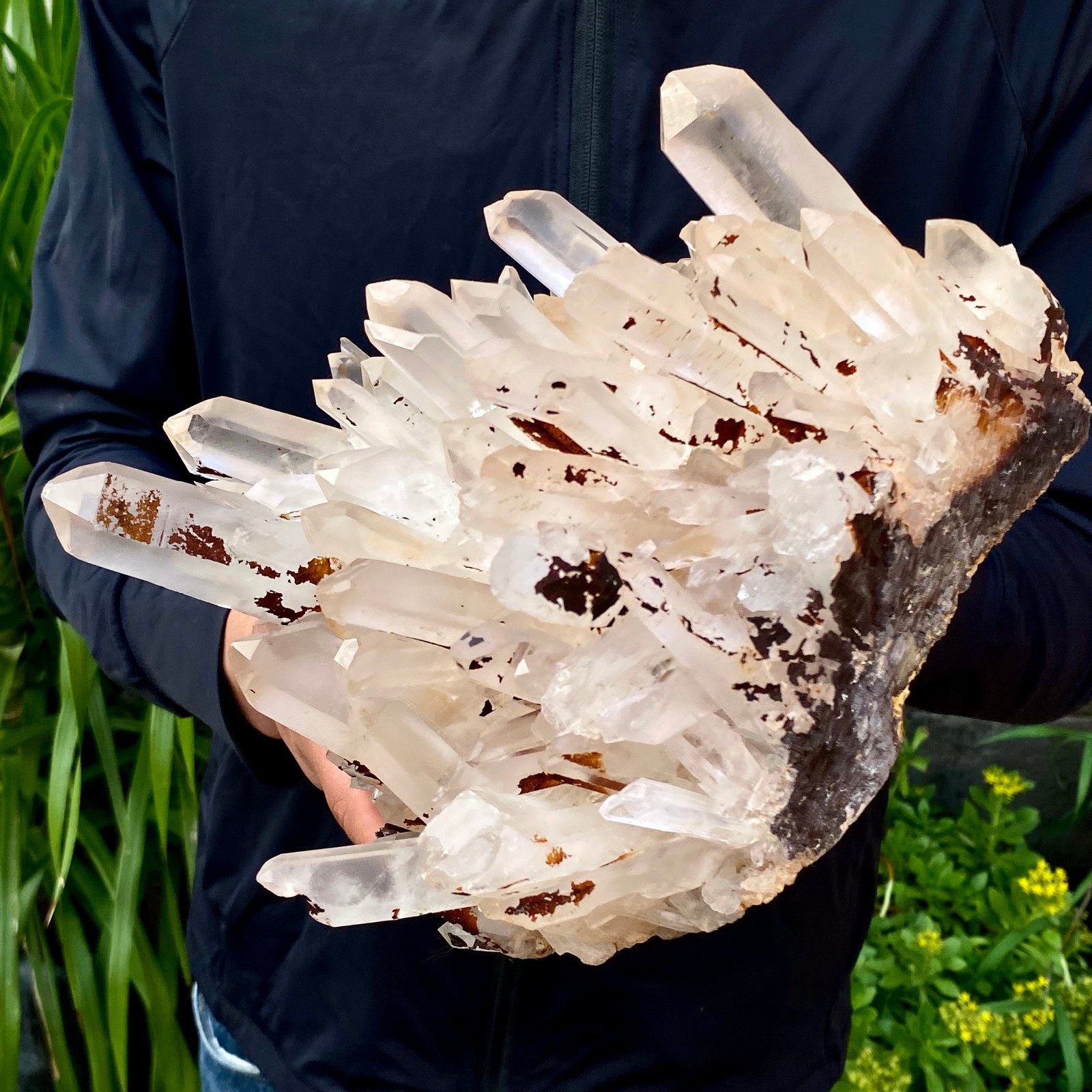 10.25LB Large Natural White Clear Quartz Crystal Cluster Rough Healing Specimen