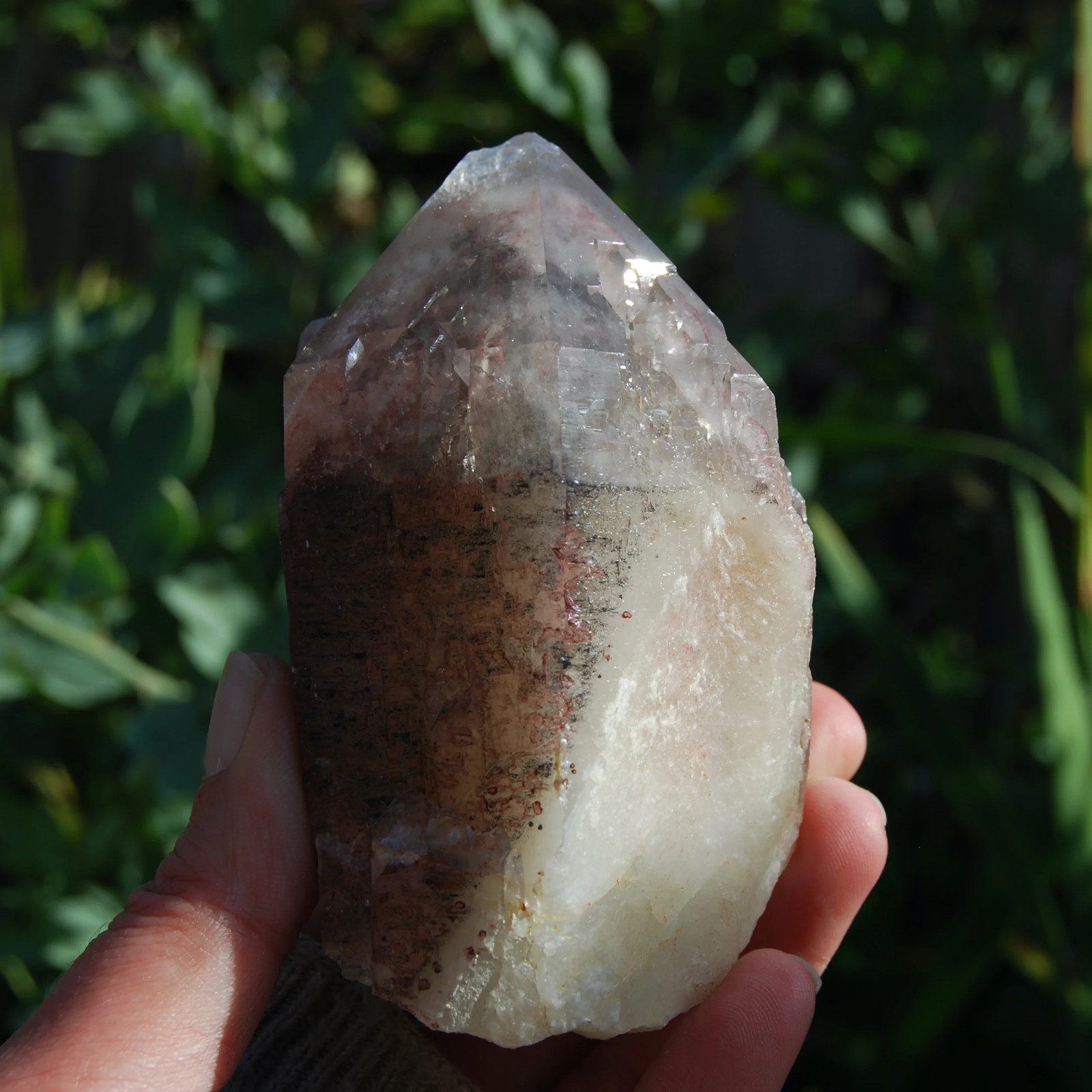 4.25in 1lb XL Hematoid Quartz Crystal Cathedral Point, Record Keepers, Raw Red H