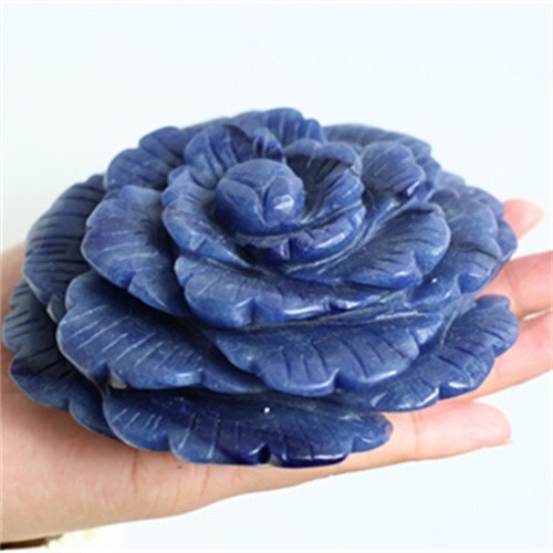 0.54kg Natural Blue Aventurine Flower Reiki Crystal Decor Mineral Specimen Gift