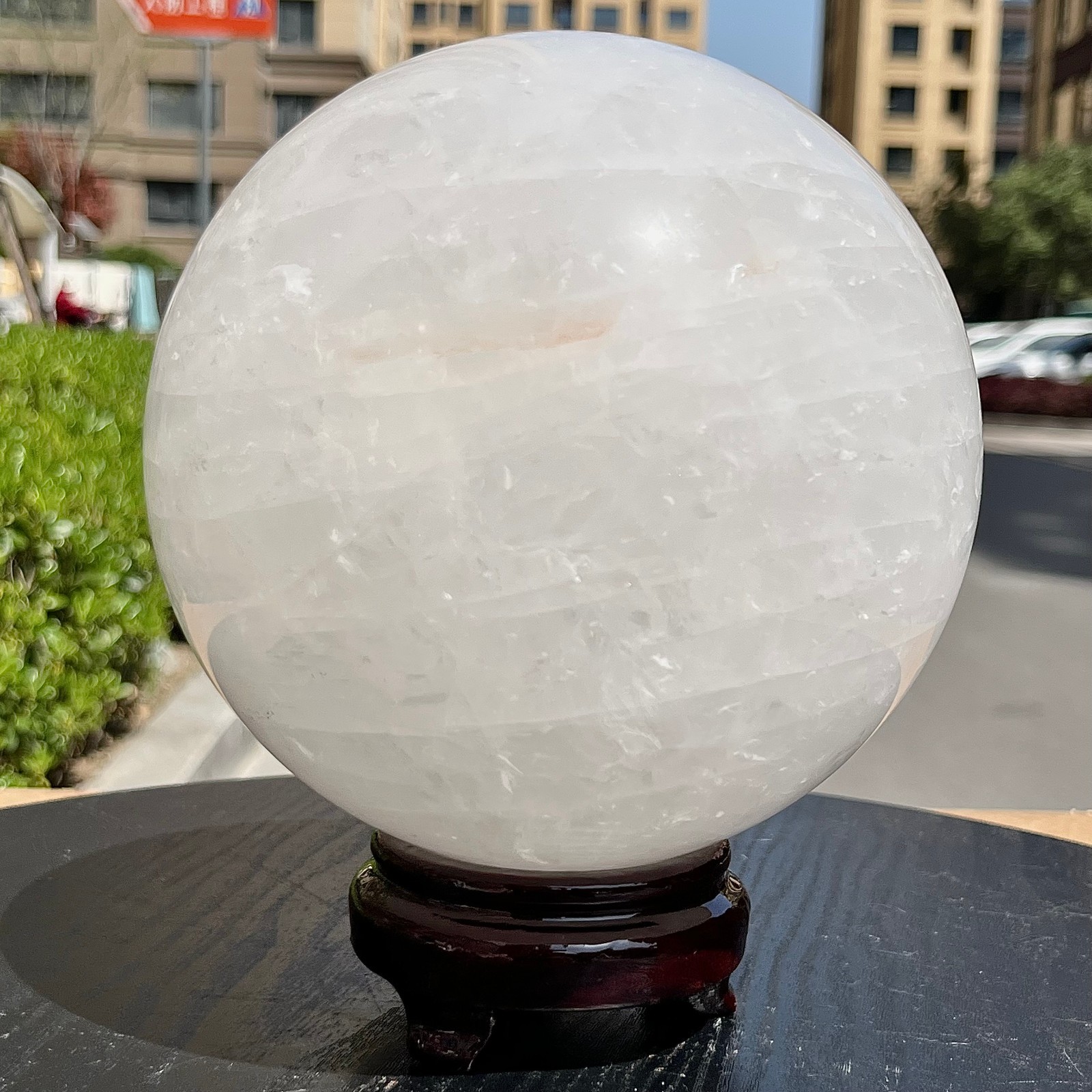 Natural Quartz Crystal Sphere Ball Healing Stone Home Decor 10.5 lb