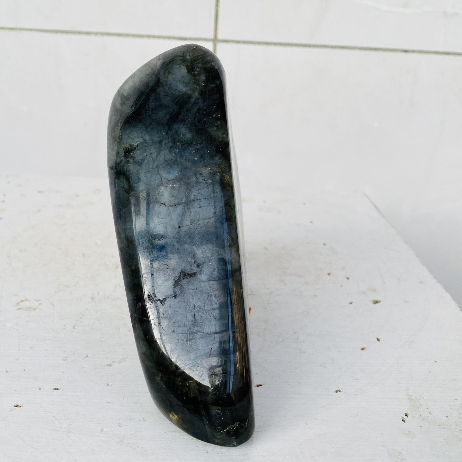 Natural Labradorite Quartz Crystal Freeform Mineral Specimen Healing 1180g
