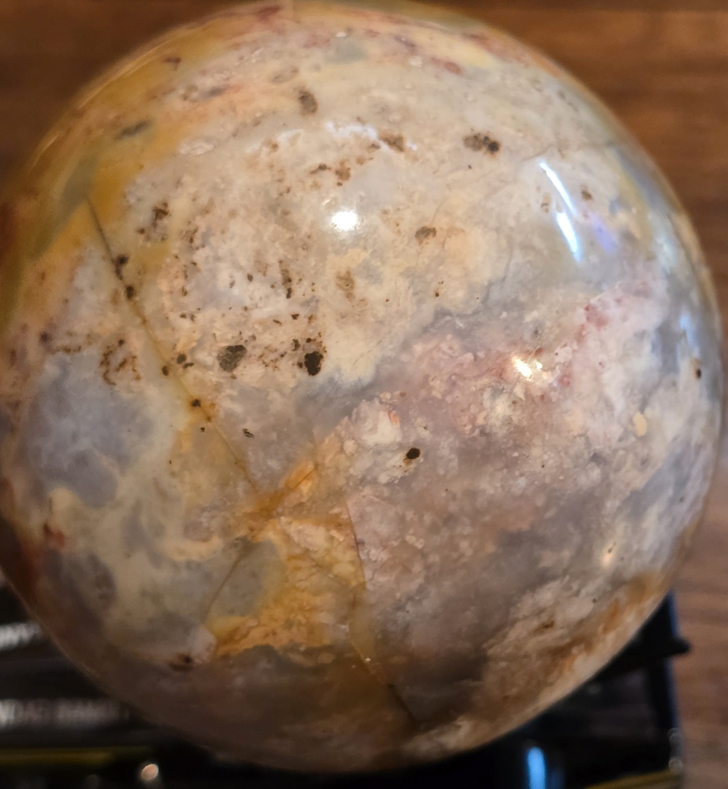 2½” Polished Marble Granite Stone Ball Sphere Orb Multicolor Cream Paperweight