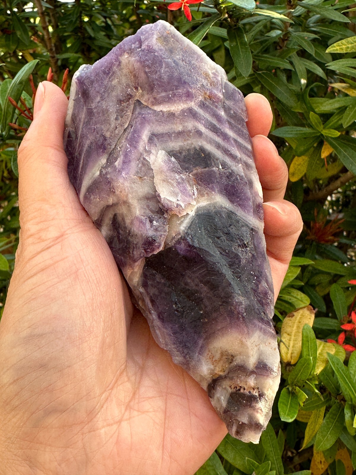 Extra Large Chevron Amethyst Rough Stone, 2″- 7″ Raw Chevron Amethyst Crystals