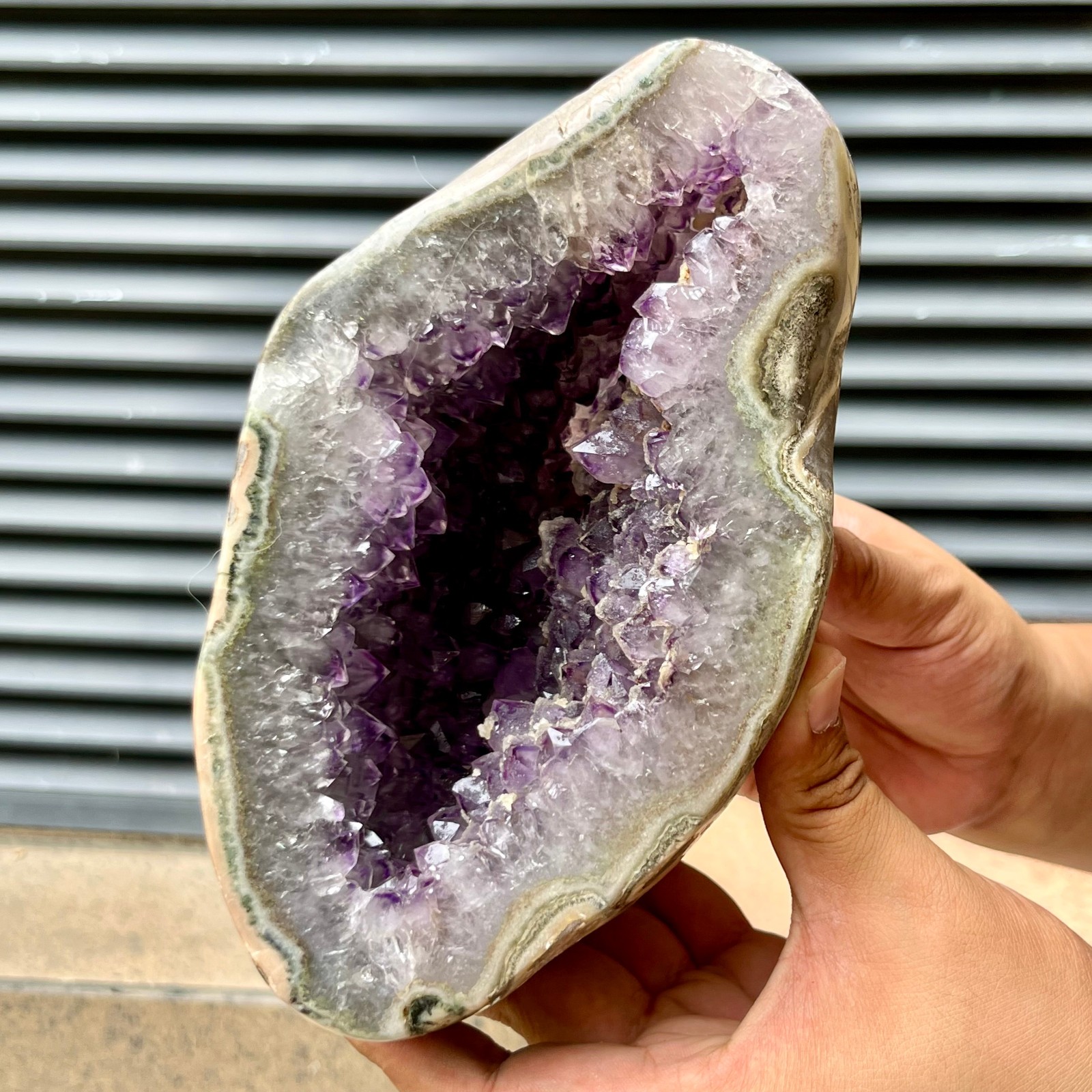 6.4 lb Amethyst Cluster Heart Crystal Birthday Gift Home Decor Collectible Art
