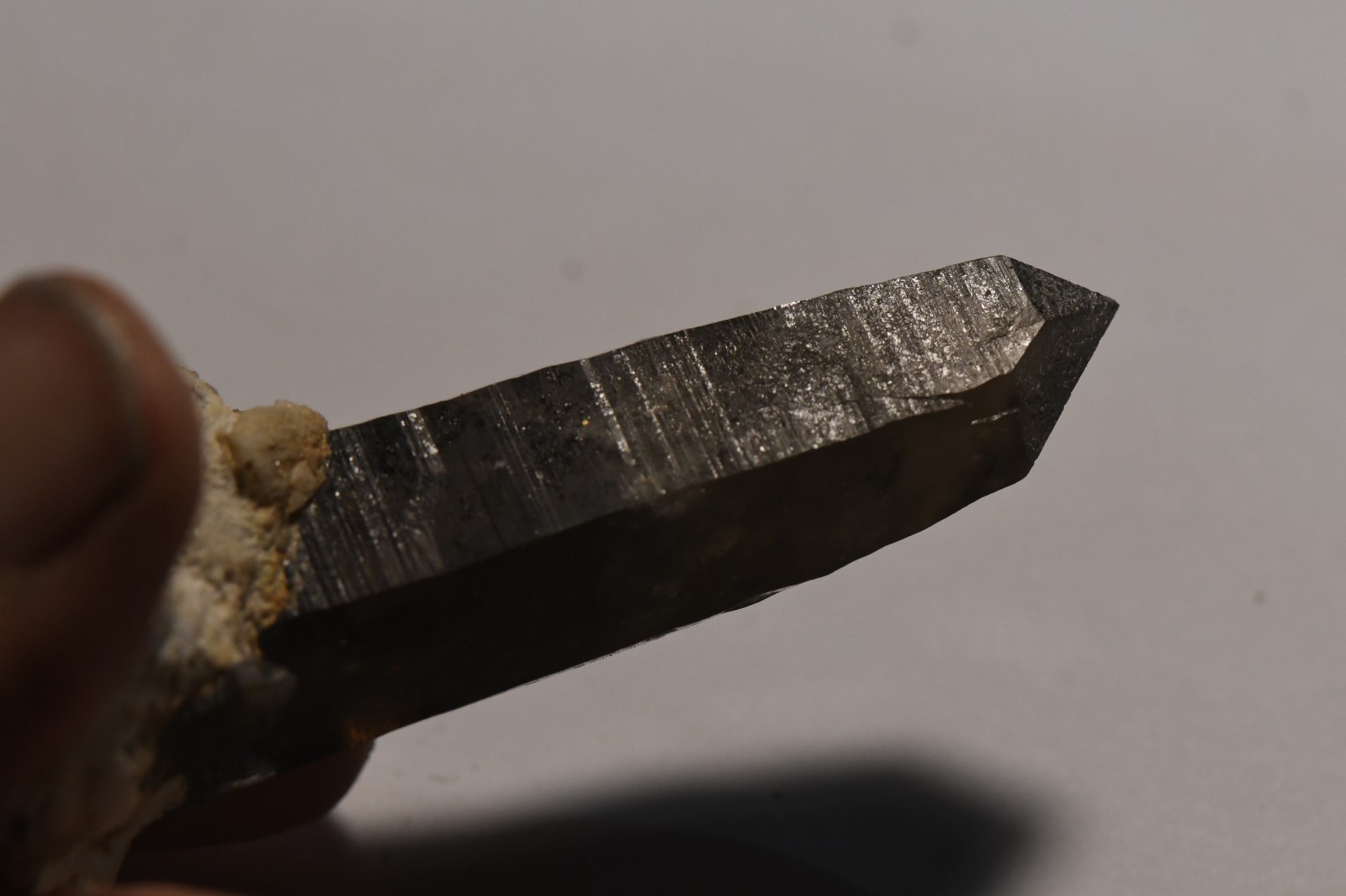 #31 Very Dark Smokey Quartz Crystal Sawtooth Mts Idaho 3.6 x 1.5 x 2.0 inches