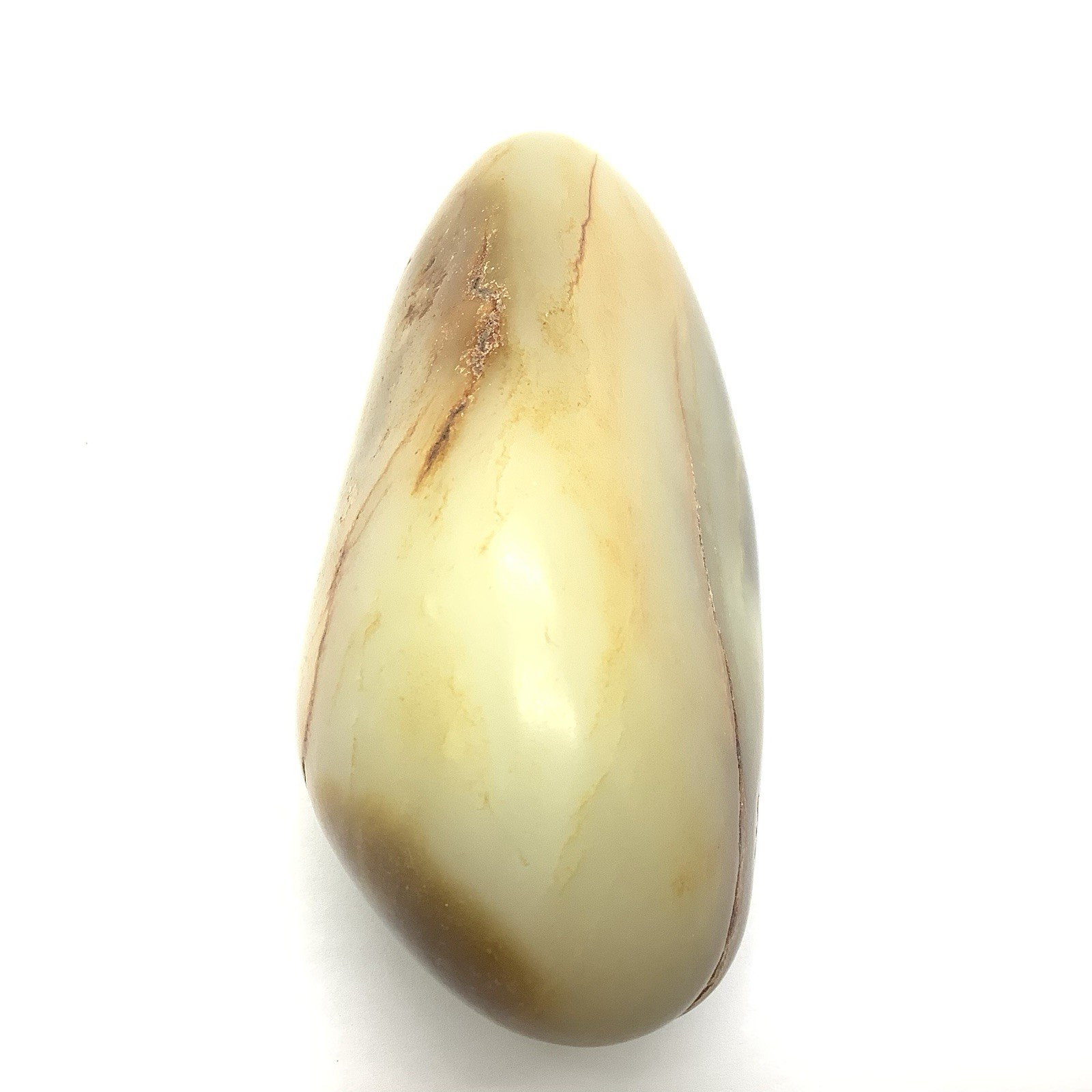 Siberian Jade Stone White Honey Nephrite Jade Cobble Vitim Siberia 248g Specimen