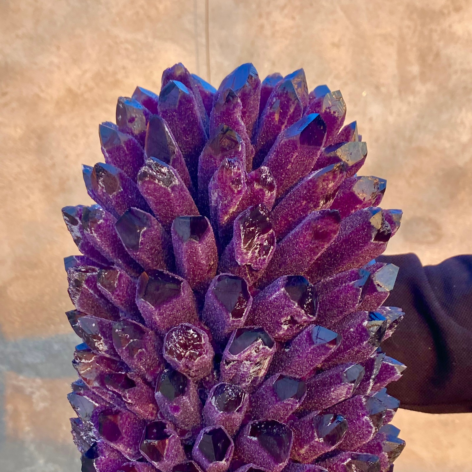 32.73LB Natural Purple Crystal Cluster/Flower Shape Mineral Specimen healing