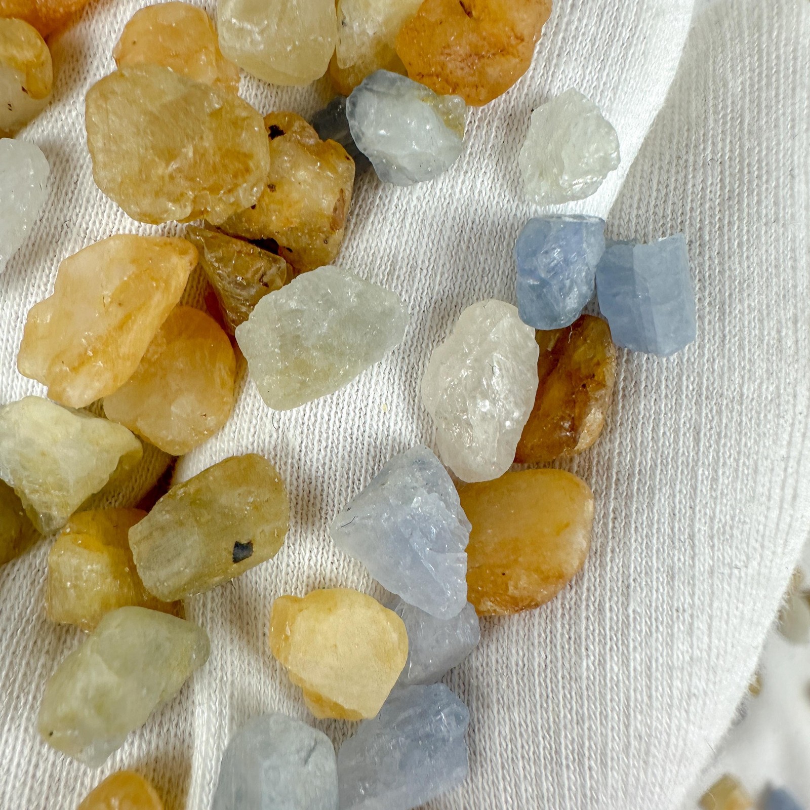 Natural Raw Blue & Yellow Sapphire Crystal / Prosperity / Astrology