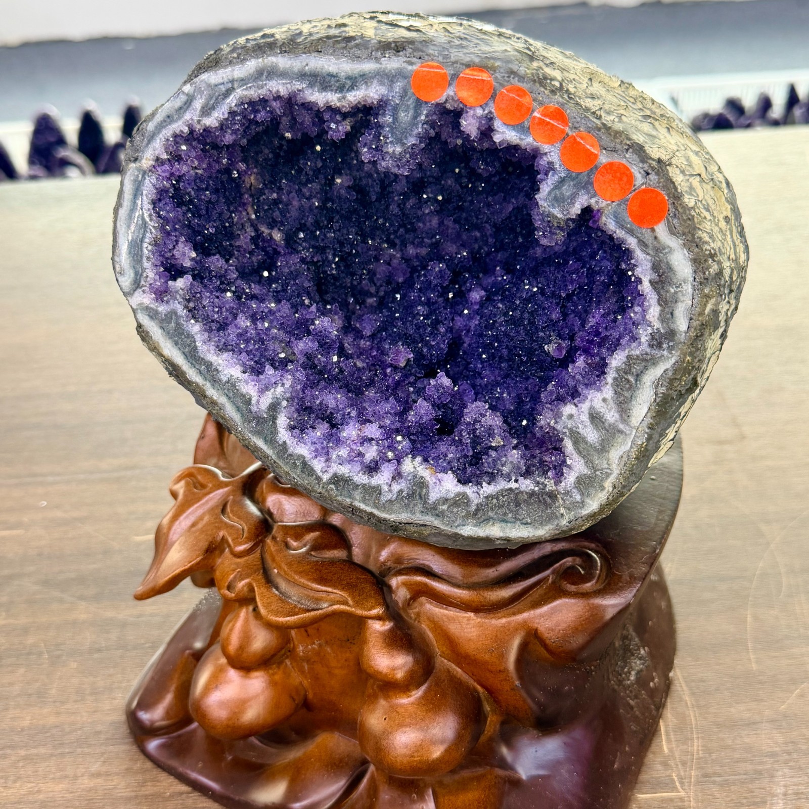 11.22lb Natural Amethyst Treasure Basin Quartz Geode Cluster Healing Decoration