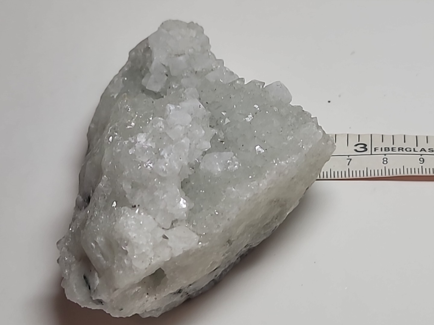 Quartz Druzy Crystal on Moonstone Raw Natural Mineral 3.75″ x 2.5″ x 1.75″