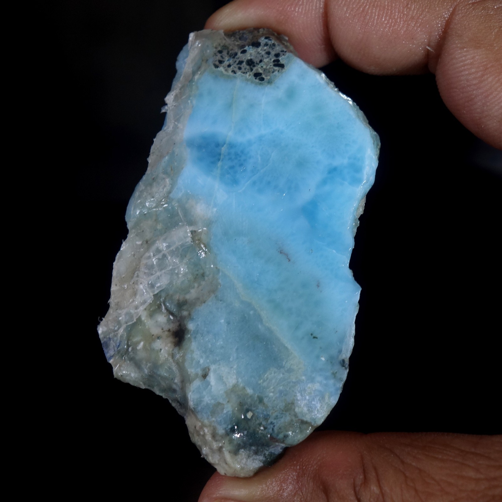 Dominican Republic 152.90 Cts Natural Sky Blue Larimar Raw Rough Healing Crystal