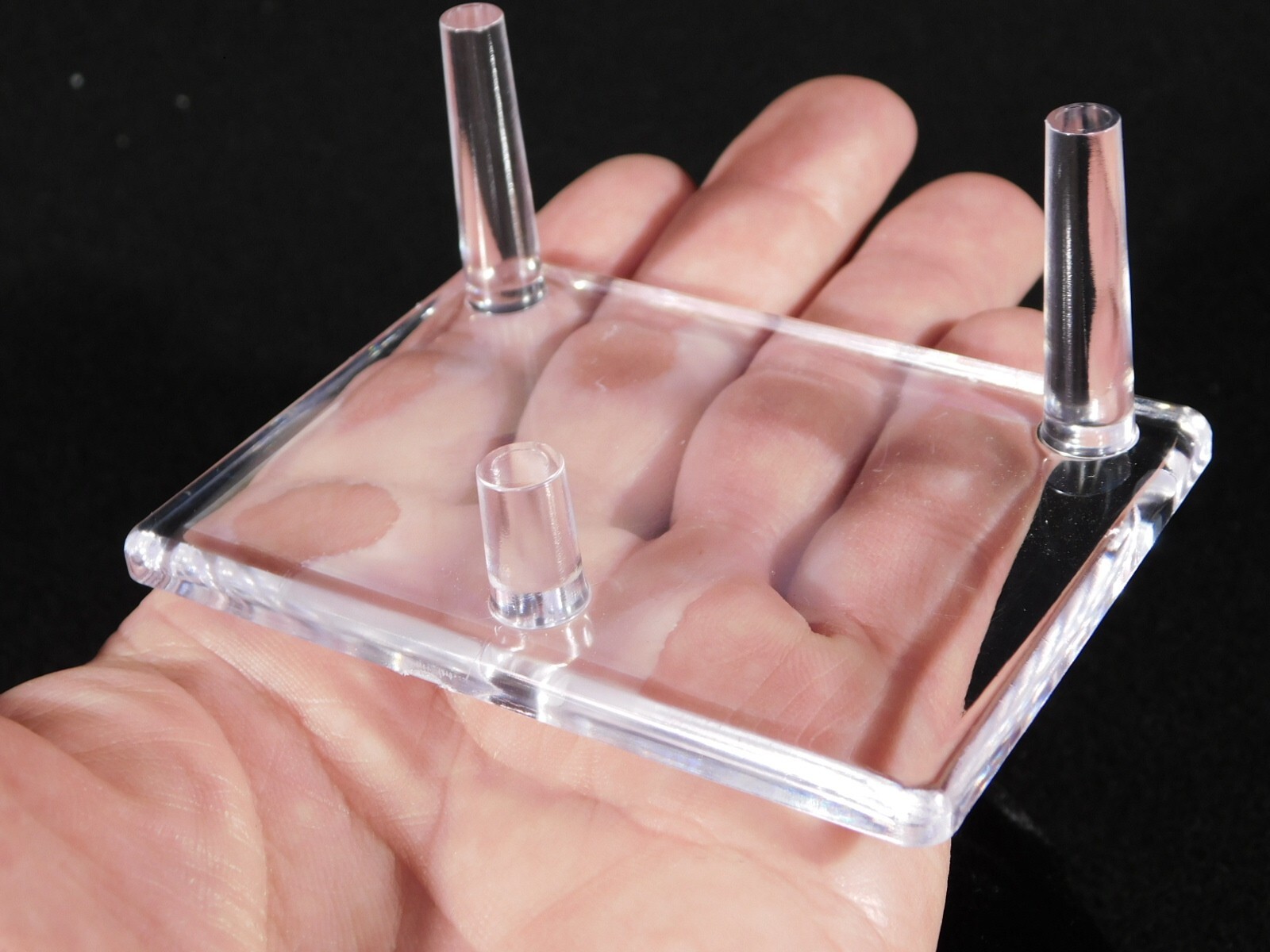 Heavy Duty THREE Post SPHERE Display Stand LARGER Size Clear Acrylic