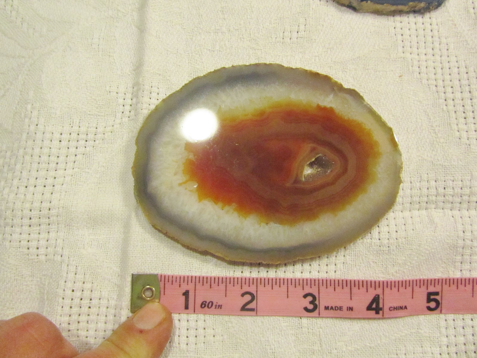 Lot of 5 pieces polished Agate lot collection – blue brown purple orange SML