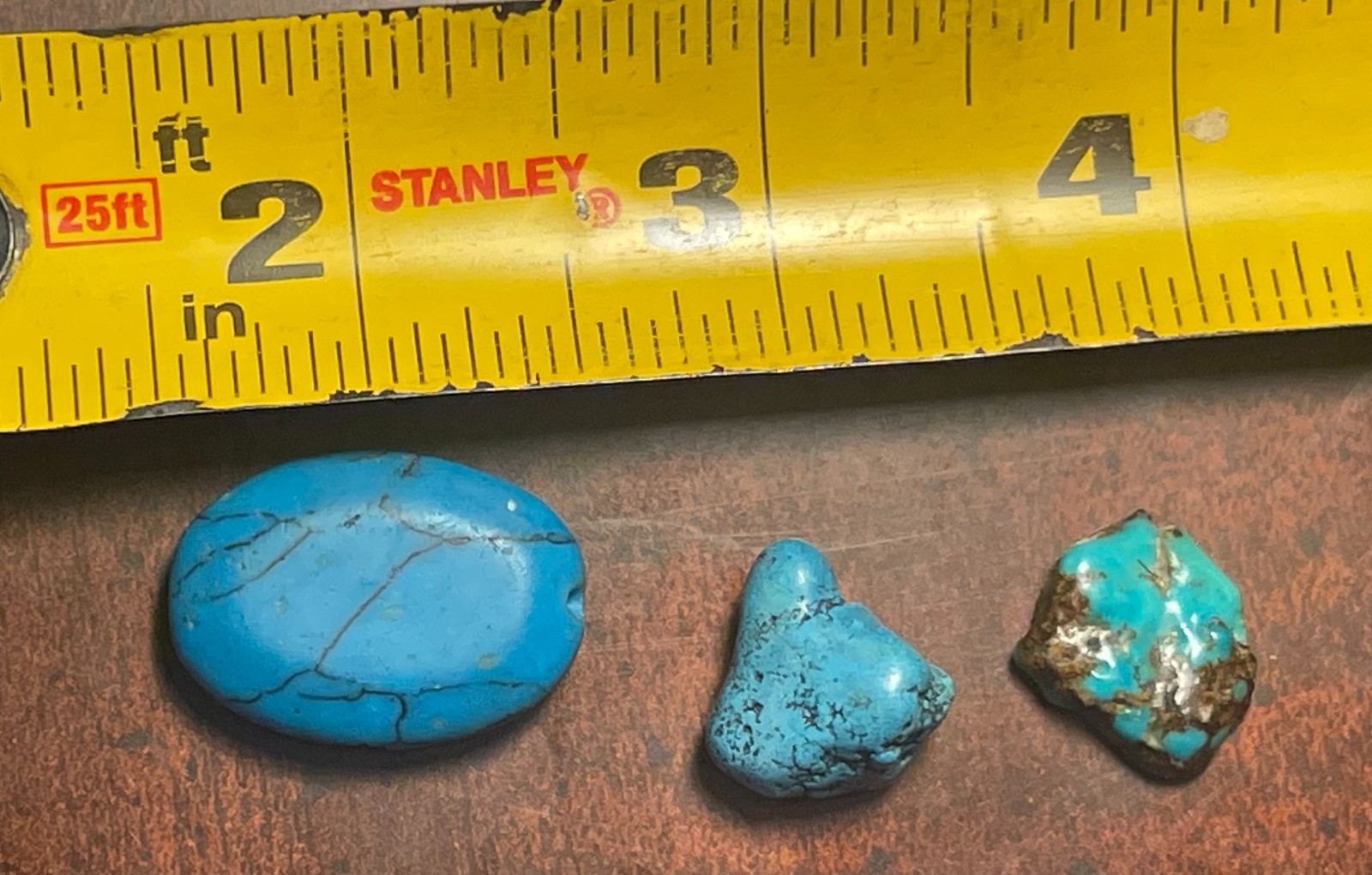 turquoise stones 7 grams total weight